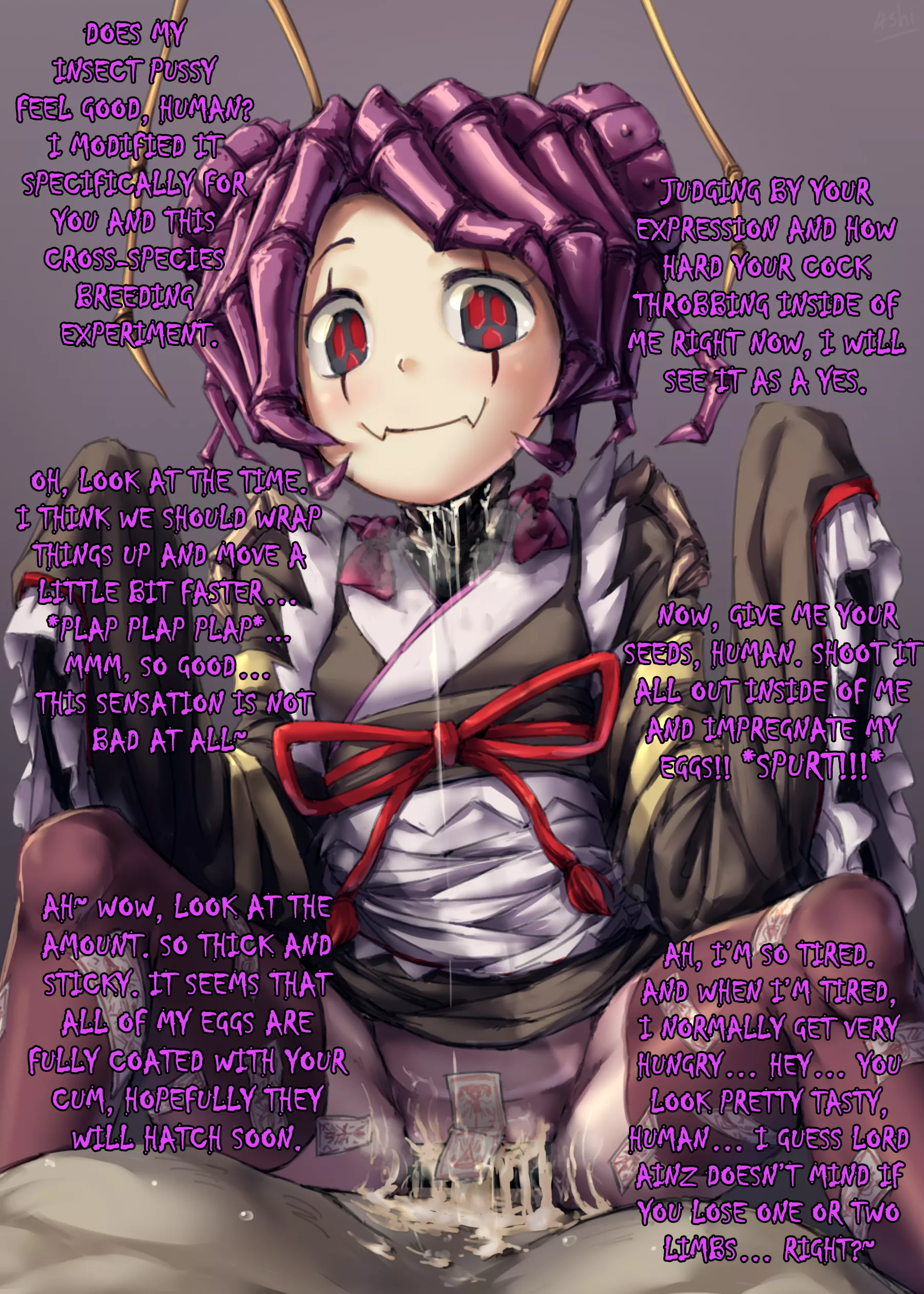 Breeding Experiment [Overlord] [Breeding Experiment] [Egg Impregnation] [Monster Girl] [Insect Girl] [Bad Ending?] [Artist: 4shi]