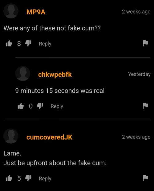 Fake cum