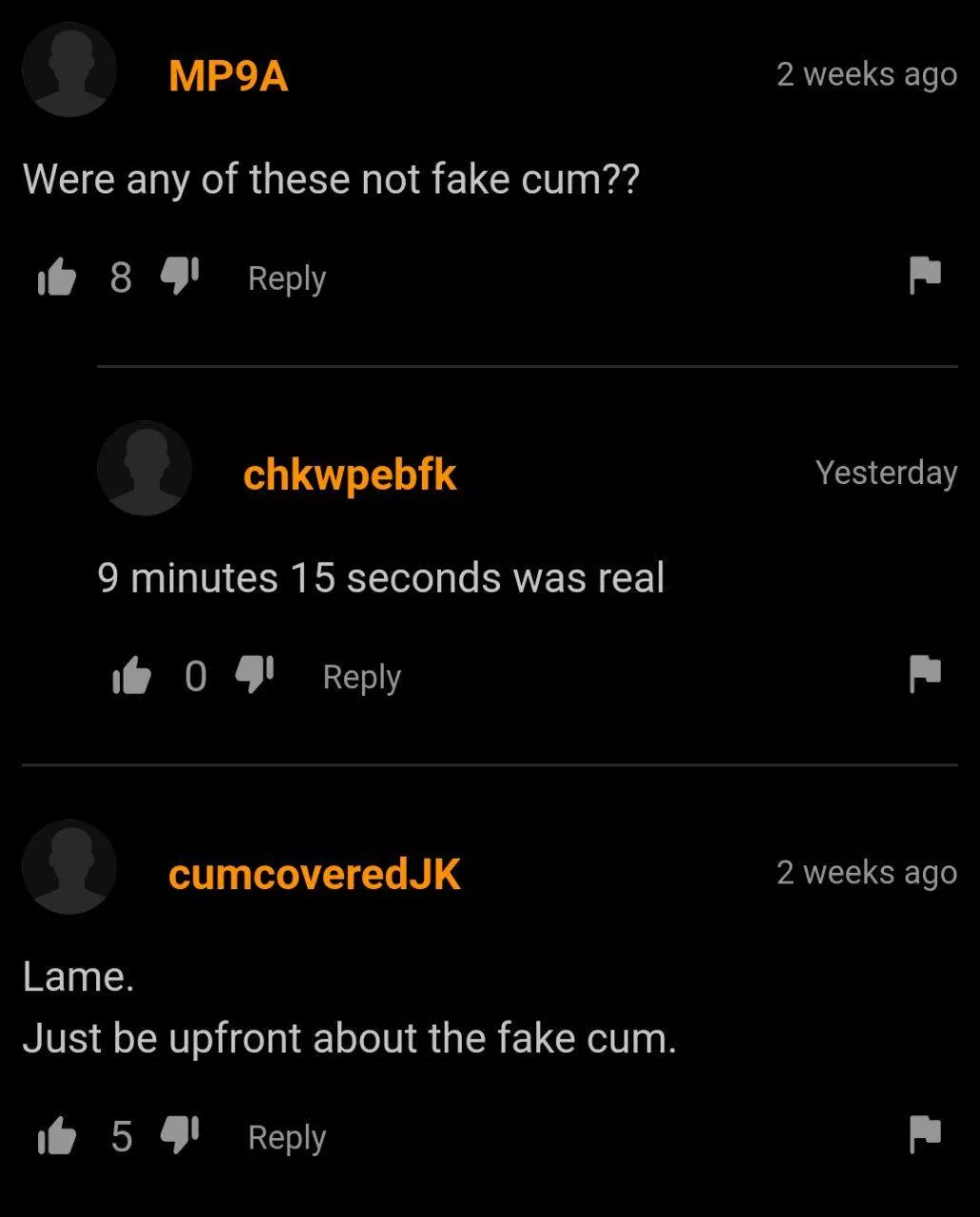 Fake cum