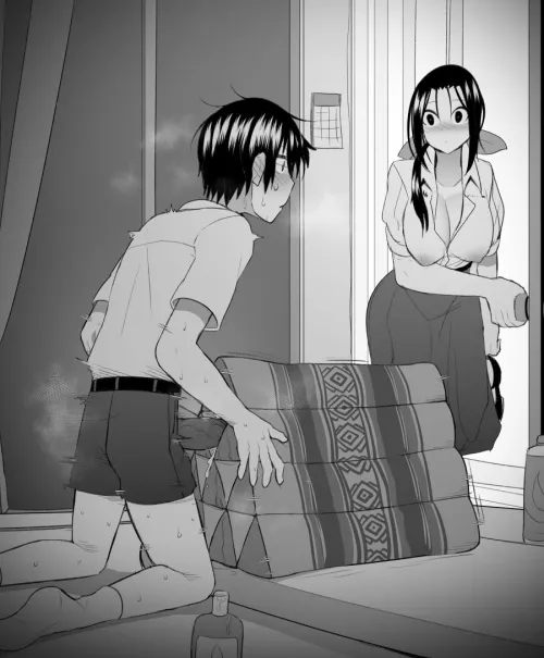 Getting caught by his old sister