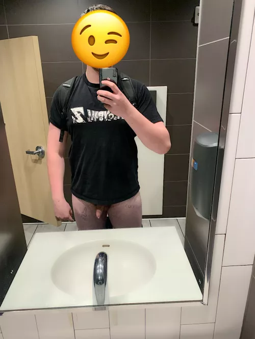 Quickie in the McDonald’s bathroom 