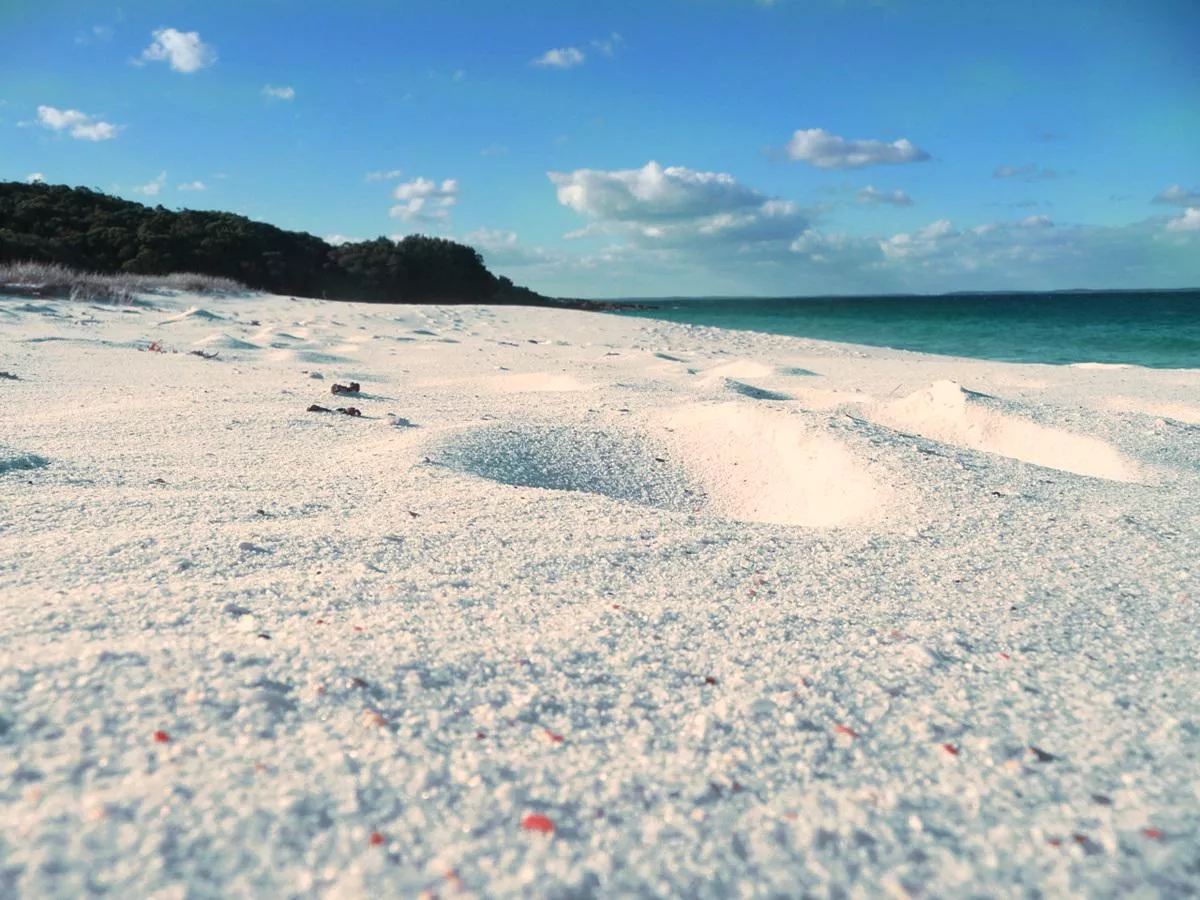 Snow-white beach of the Black Sea