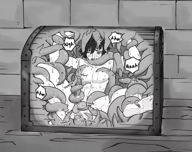 The young traveler wanted to get expensive loot... However, only the mimic got a good lunch~