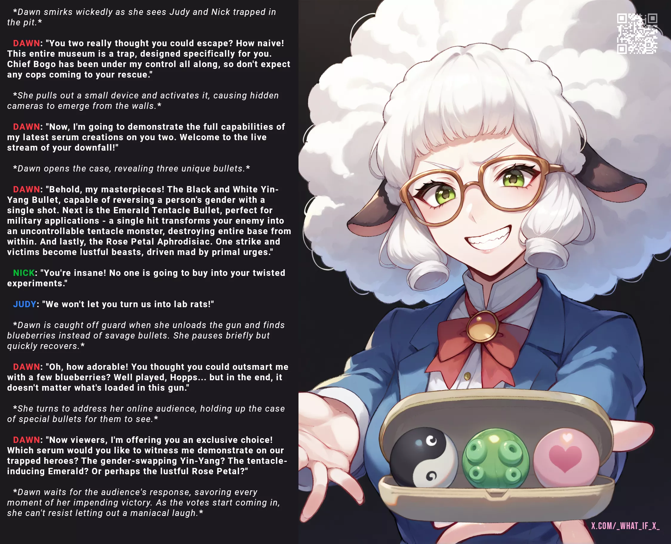 Viewers' Choice: The Serum Showdown | Poll in Comments [Zootopia] [Half Human] [Evil Ending] [Teaser] [Possible Transformation] [Possible Tentacles] [Possible Aphrodisiac] [Illustrations Generated by Author]