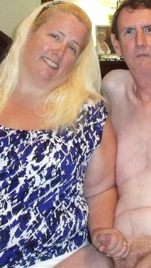 When her sister and the girls are over she loves to have one of them take our picture and show off my small penis!