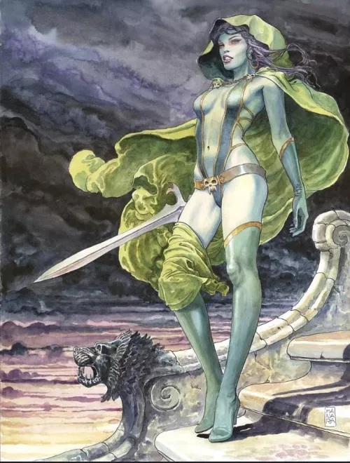 Gamora Milo Manara variant cover [Guardians of the Galaxy Volume 3, #1]