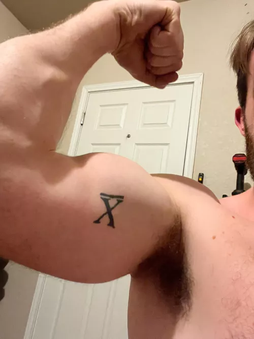 Late night garage gym flex