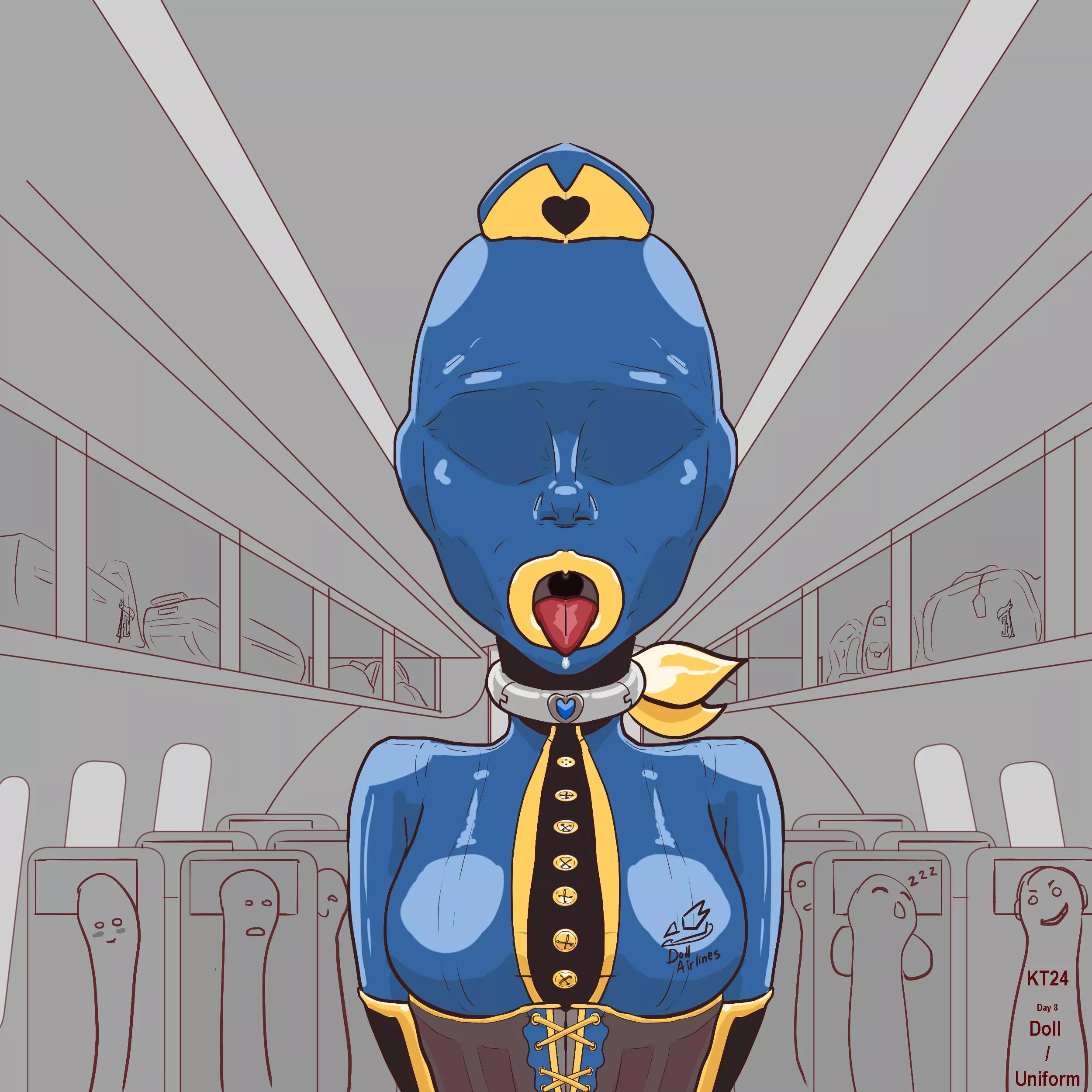 Not being able to see, she's not handing any meals or coffees to her passengers, but she could be of service in better ways Not being able to see, she's not handing any meals or coffees to her passengers, but she could be of service in better ways