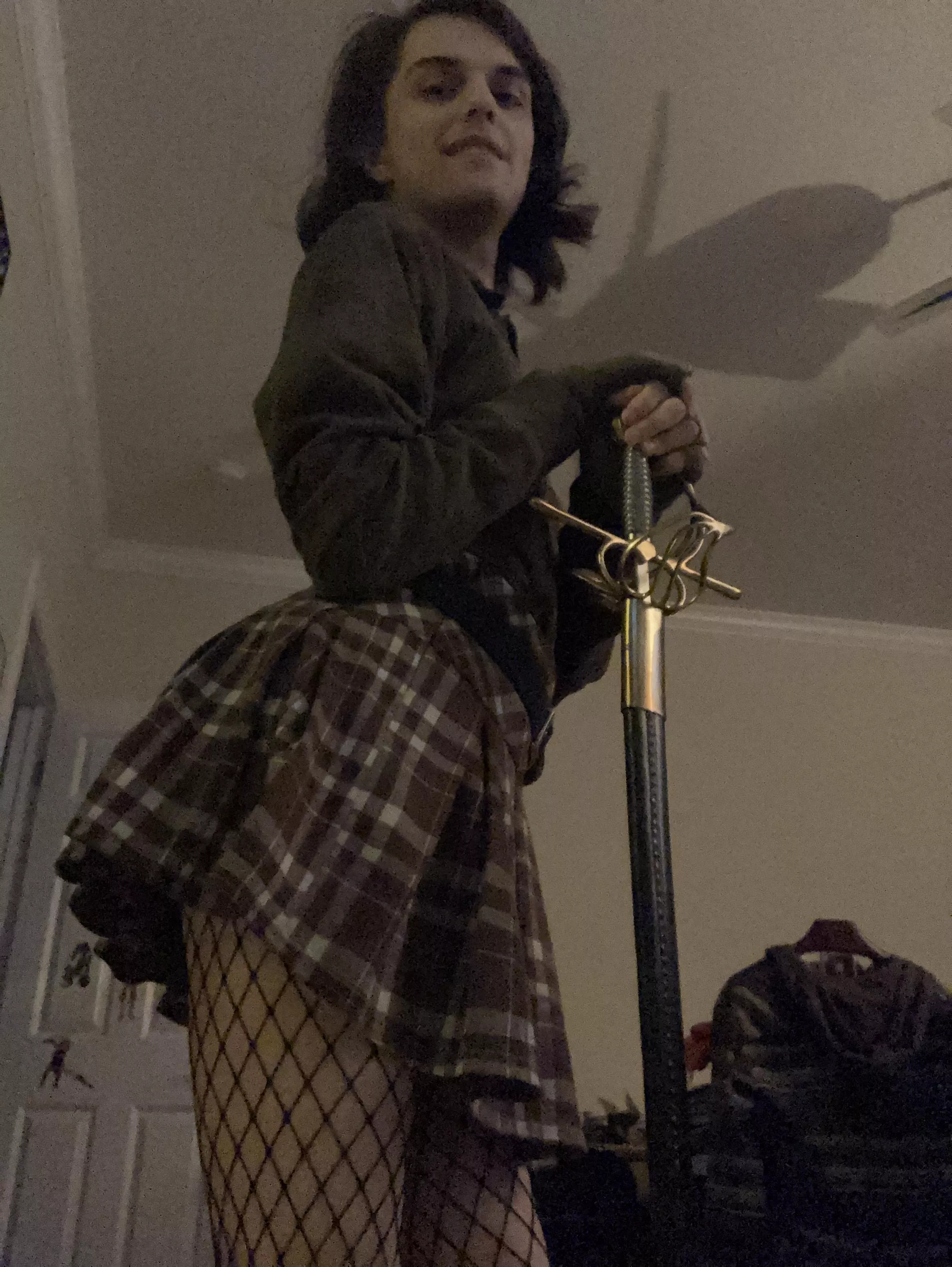 One of the few sword & skirt photos I have :)
