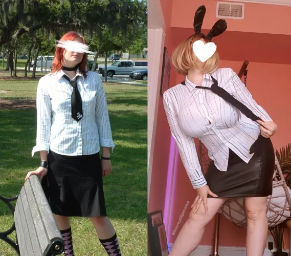 Reliving my emo phase, but bimbofied 