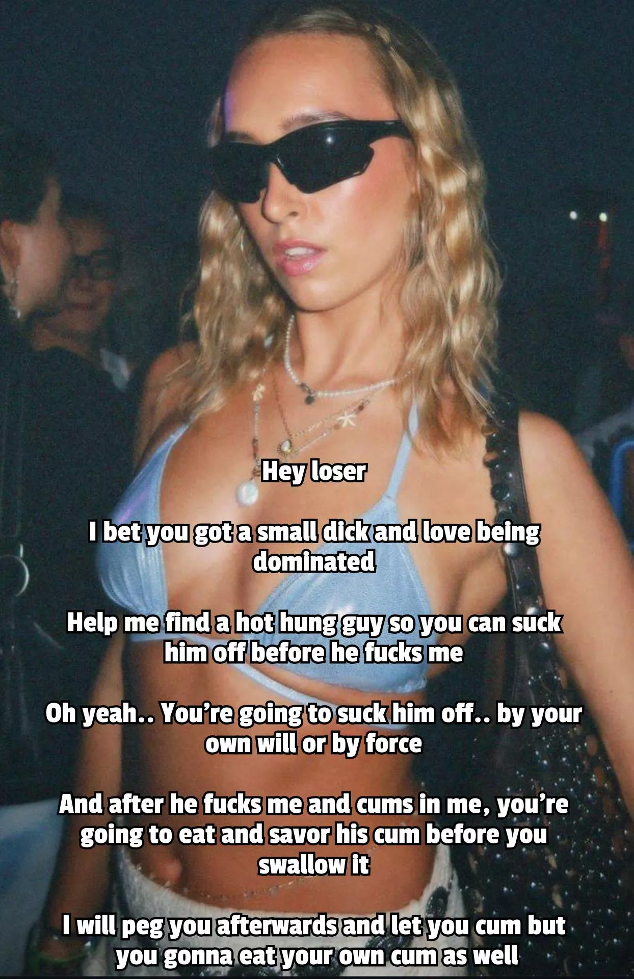 When you meet a dominant girl at a party 