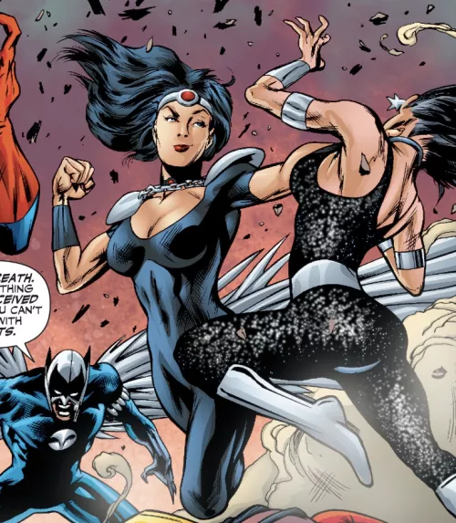 Catfight between Donna Troy and Superwoman [Countdown to Final Crisis 2007, #28]