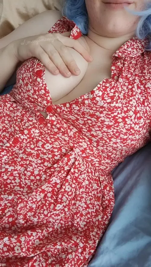 I can't quite button this dress up to the top!