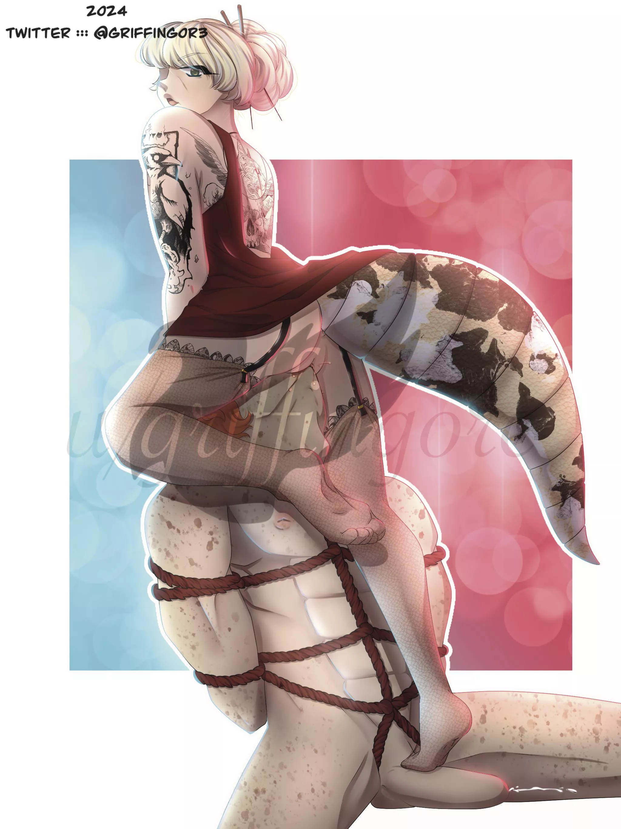 Business lady likes her new toy [artist - (SELF) @GriffinGore]