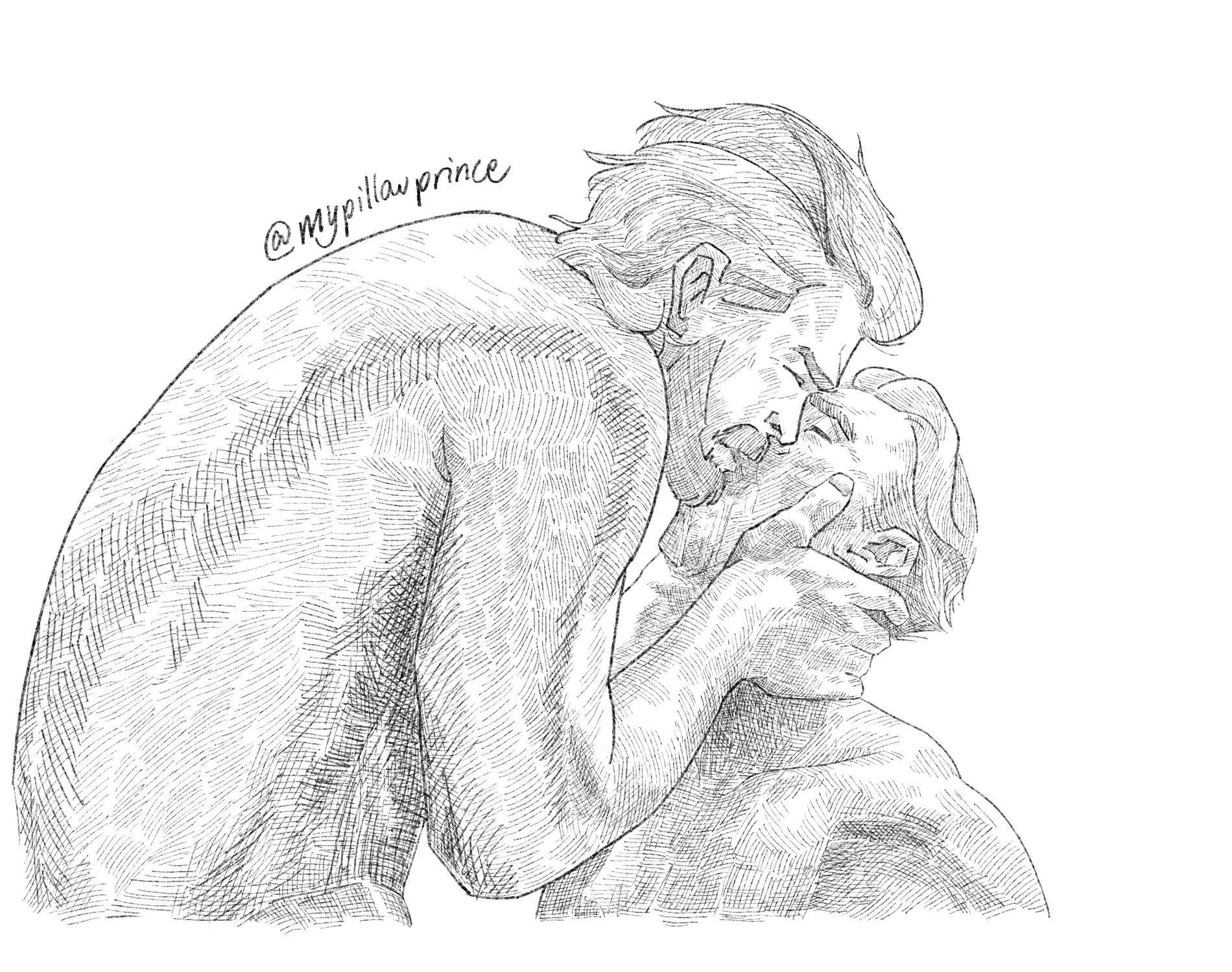 Butchlander kiss! 😘 [the boys] (art by me)