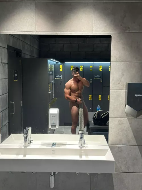 Do you think the other people at the gym would like to find me like this in the locker room?