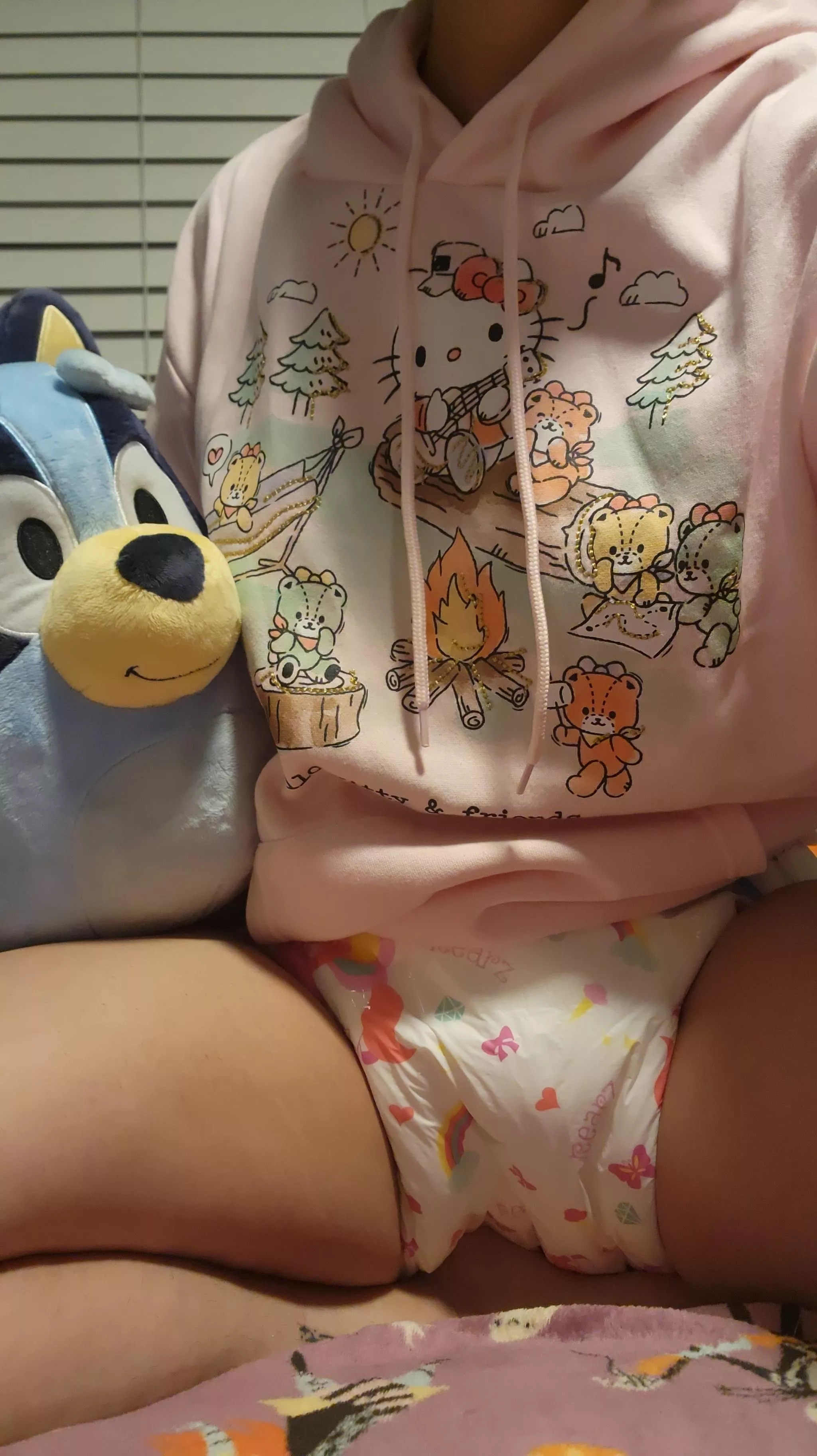Fresh diaper before bedtime