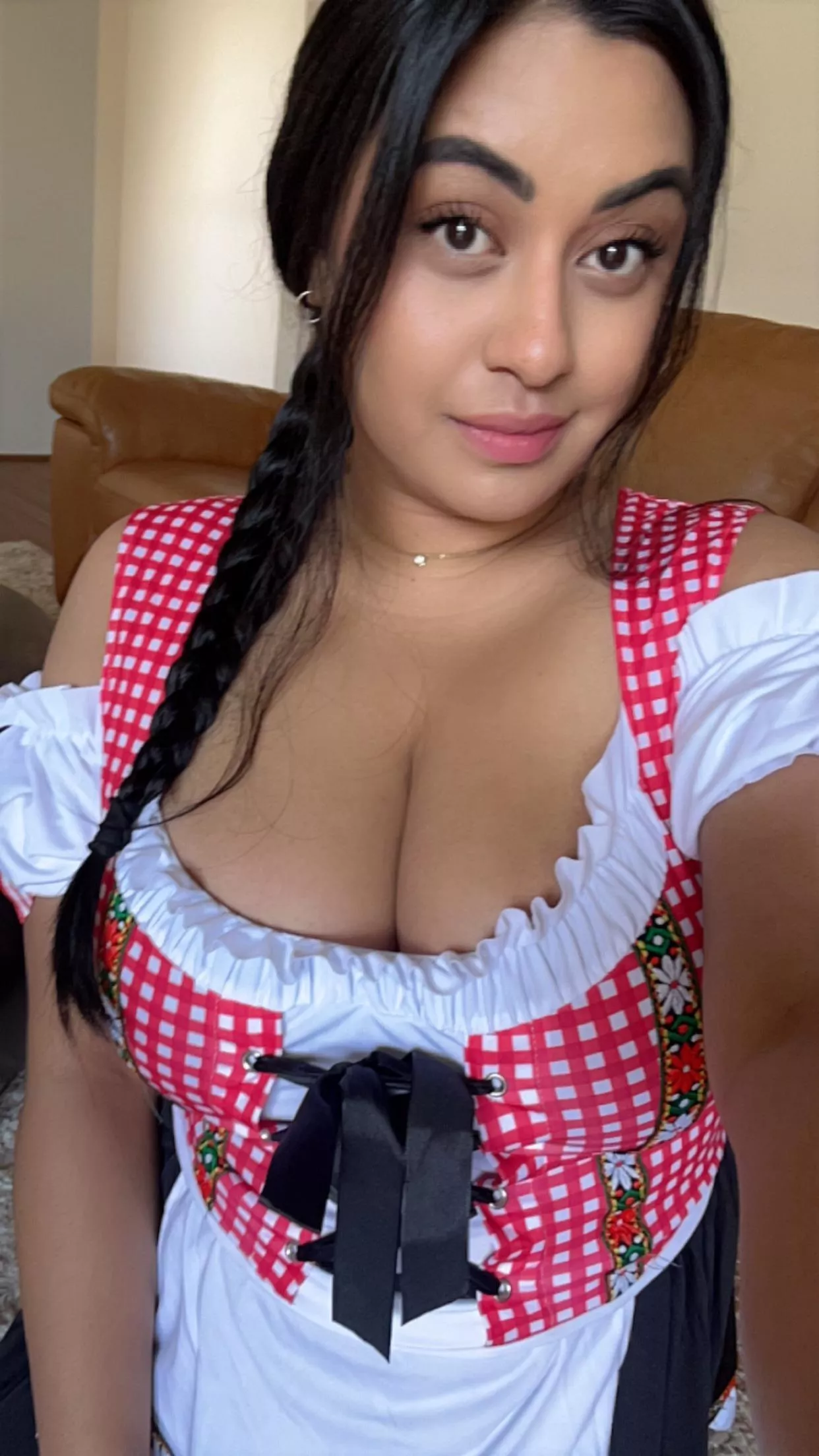 Sri Lankan x Chinese x Indonesian in a German dirndl 😋 