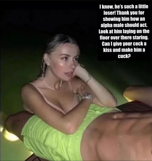 Talking to her bull while you lay there 