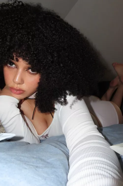 For today, a dark angel in disguise, but wrap in the softness of white.