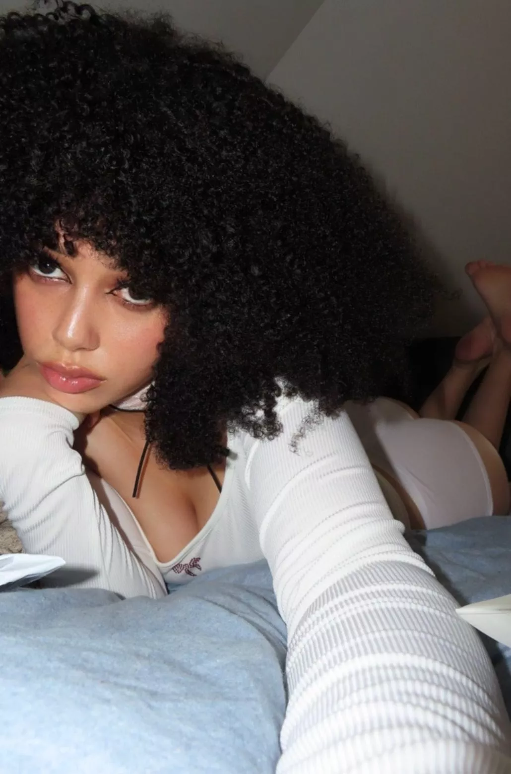 For today, a dark angel in disguise, but wrap in the softness of white.