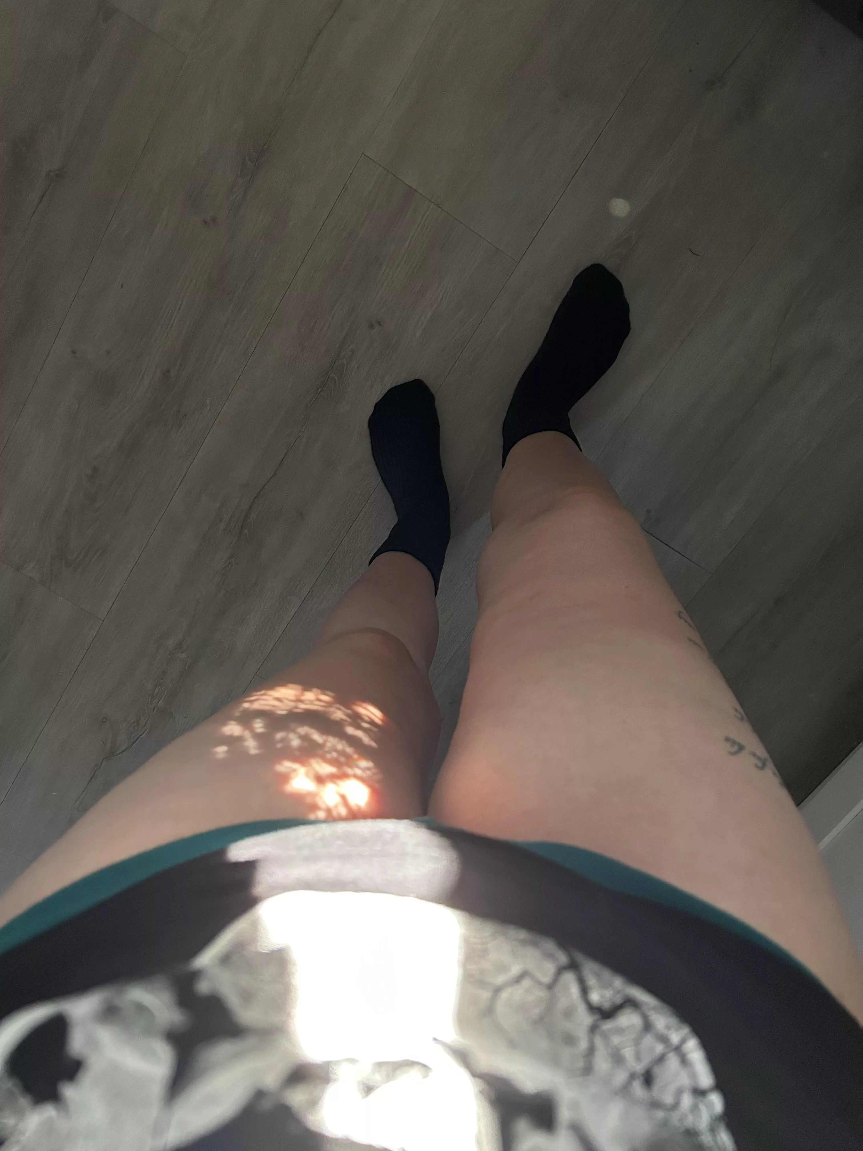 I got surprised by sprinklers and had to strip off my wet clothes