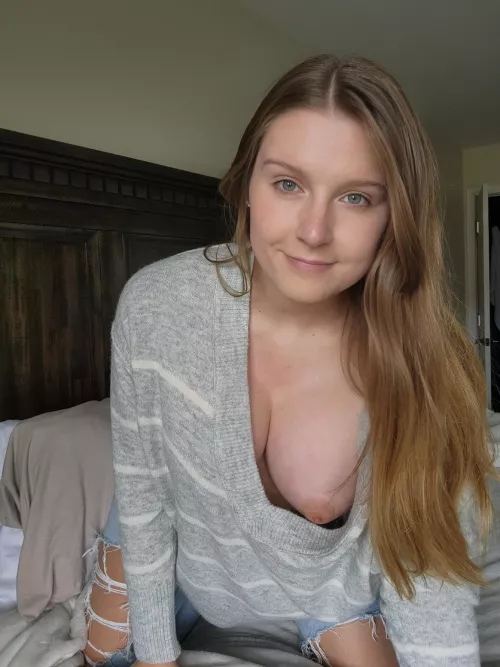 It's my birthday and nothing would make me happier if you looked down my blouse 