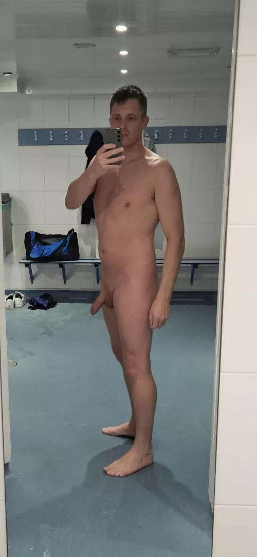 Just hanging out in the locker room.