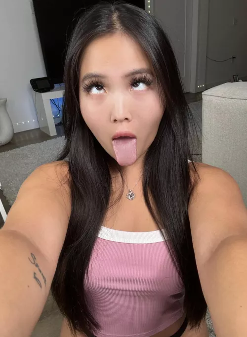 let me wrap your cock on this sweet juicy tongue