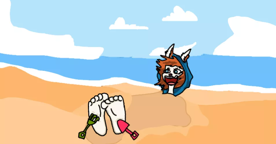 She is the sandcastle now!