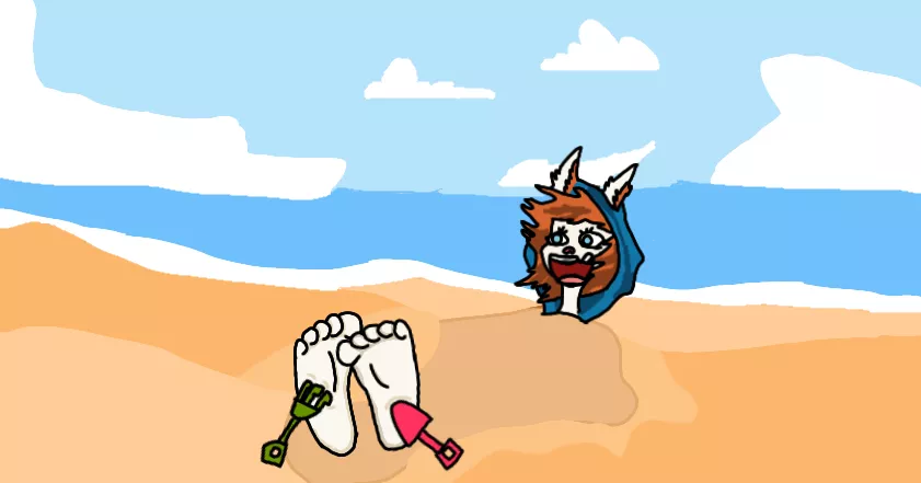 She is the sandcastle now!