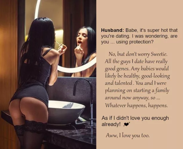 The husband should be proud of his wife in such a situation.❤️