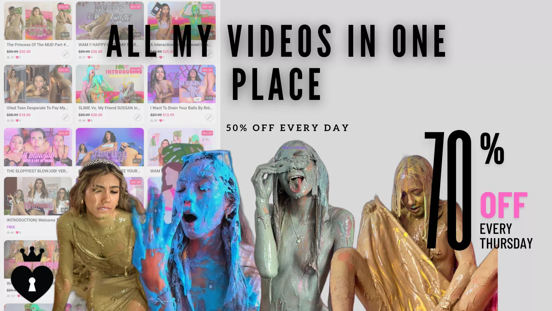 today there is a discount for messy videos