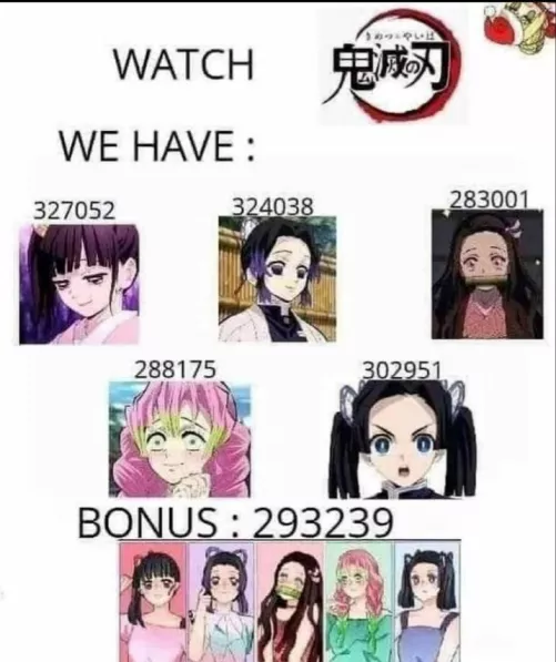 327052, 324038, 283001, 288175, 302951, and 293239