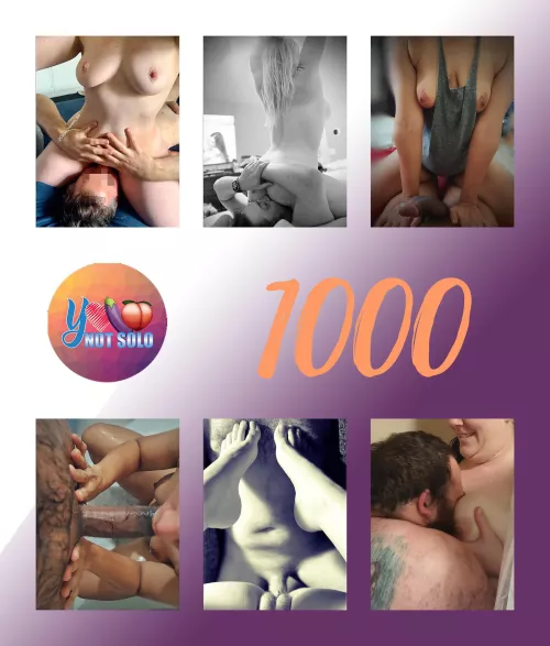 A big congratulations on the first 1000 members on YoloNotSolo - here is to the next 1K! 💜🎉🍾🎊