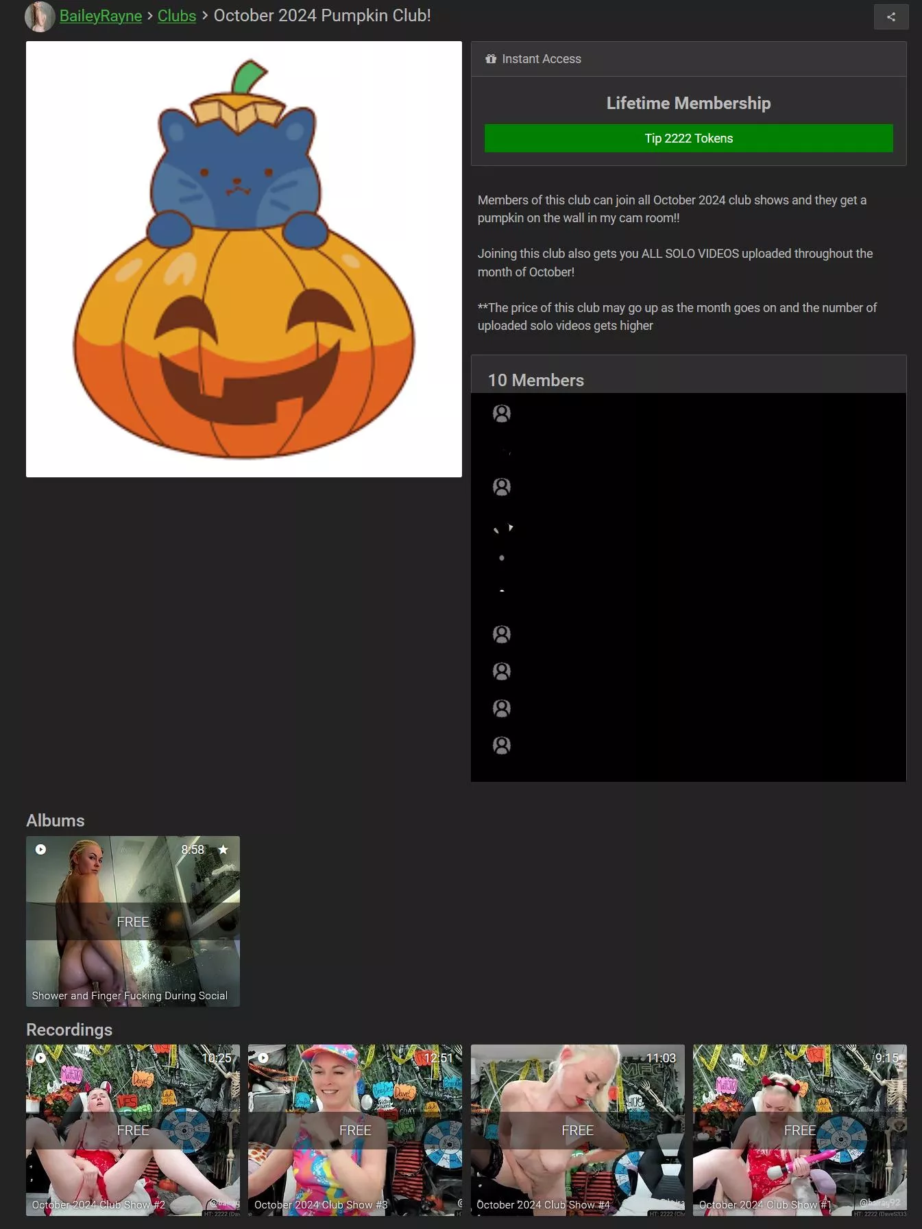 Already in the October Club with more to come