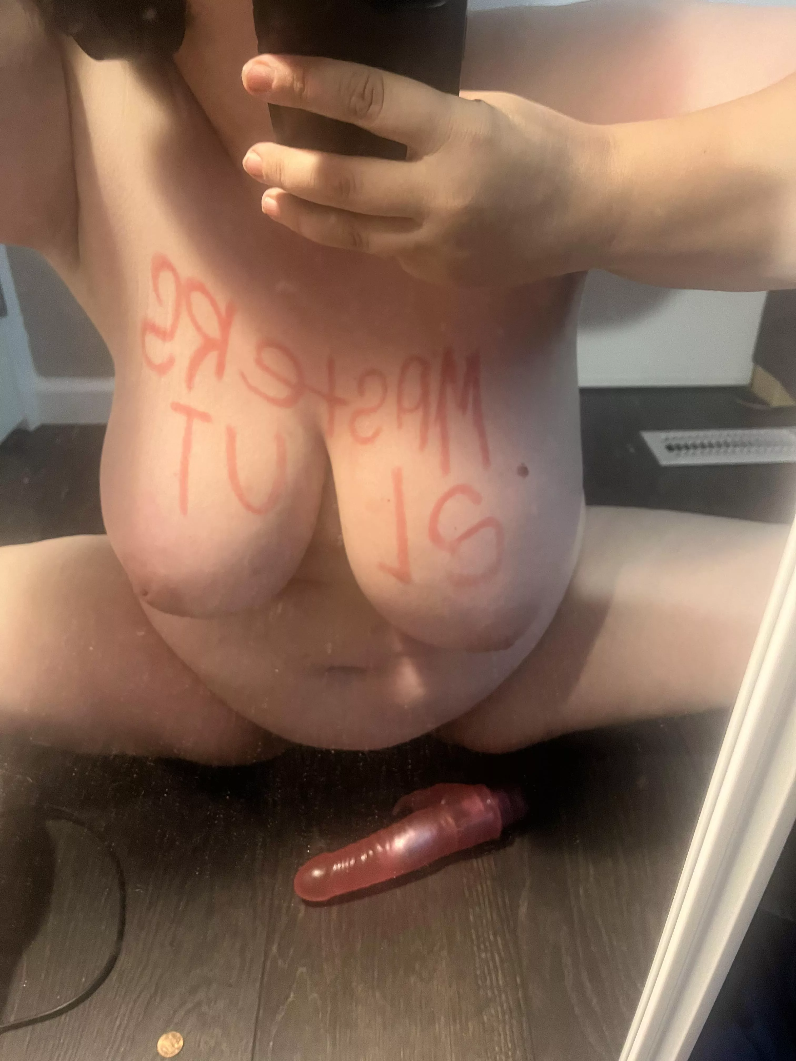 At home alone today. Just being a good obedient Slut… getting wet to all my DMs. 