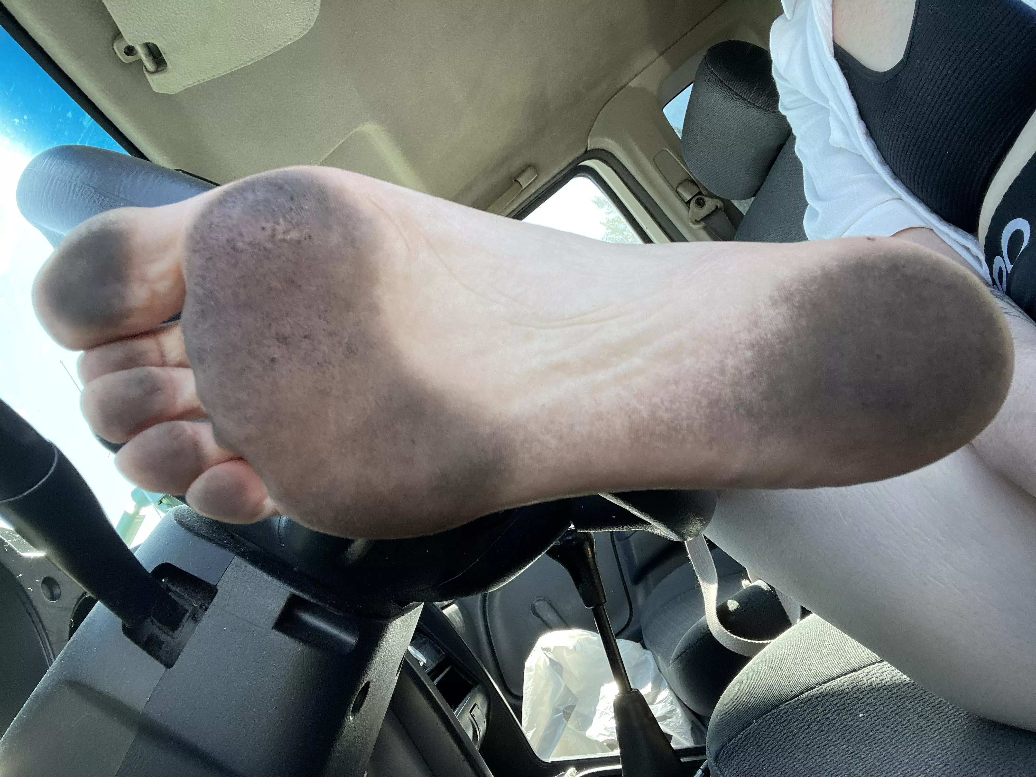 Barefoot walks out in the world so my soles good! Clean up is always a chore..