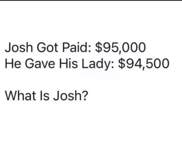 Be like Josh. 