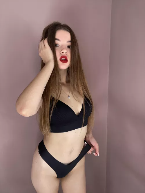 black lingerie turns me on so much