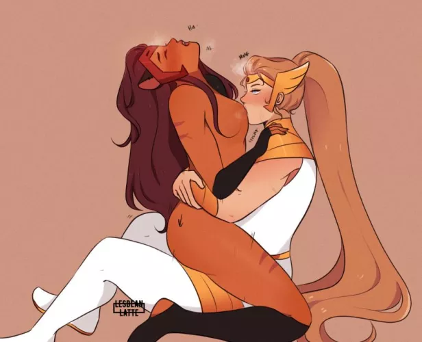 Catra straddles onto She-Ra’s lap (lesbeanlatte/sapphyxiate) [She-Ra and the Princesses of Power]