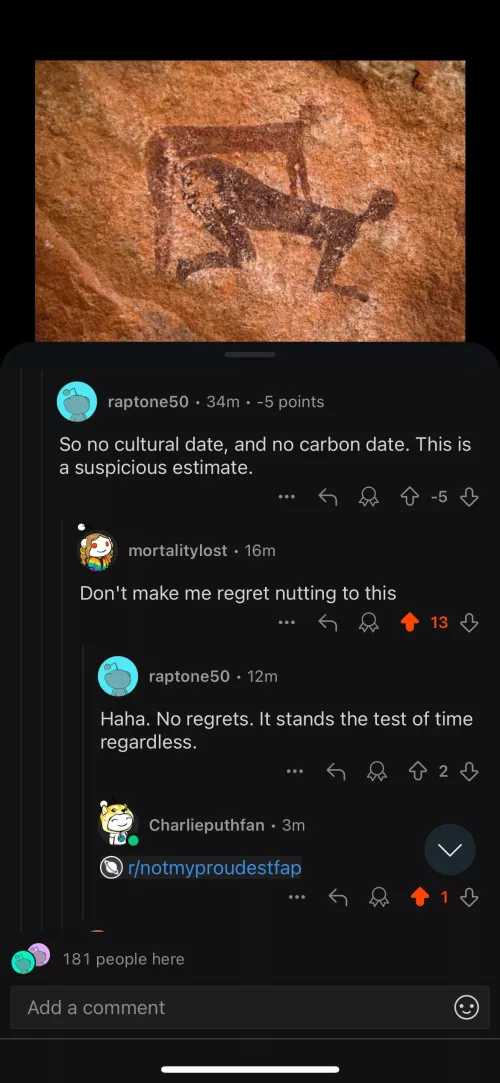 Cave painting in Algeria