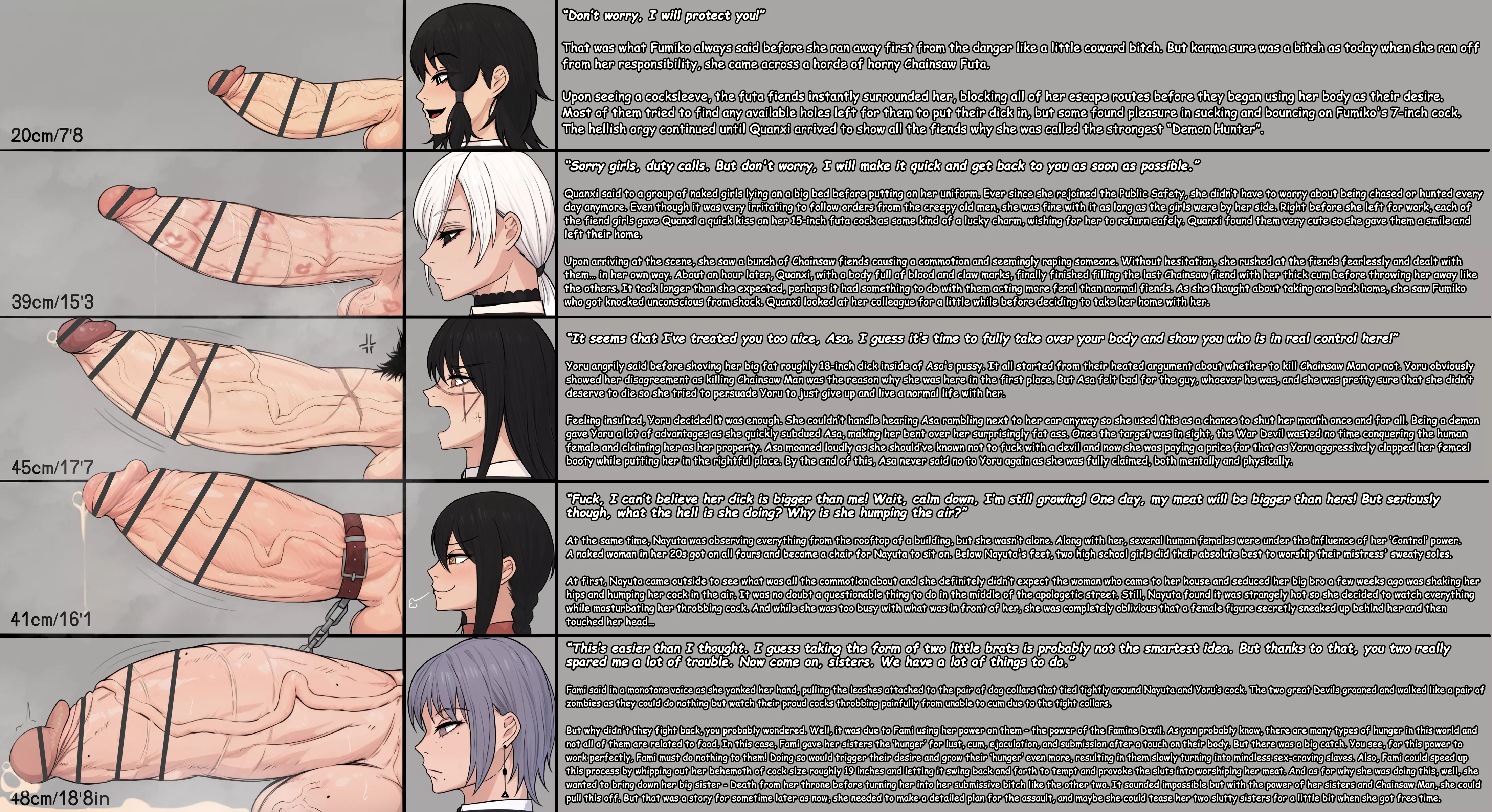 Chain Link Event [Chainsaw Man] [Futanari] [Penis Comparision] [Penis Chart] [Rape] [Slavery] [Mind Control] [Mind Break] [Artist: soutoku🔞]
