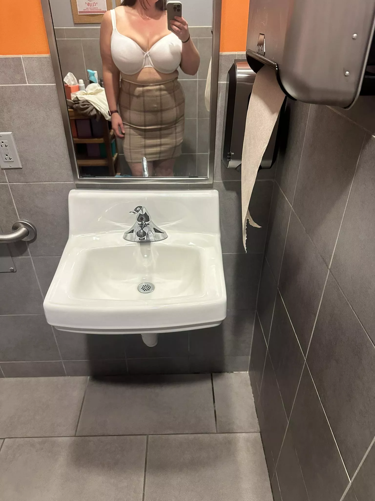 Changing from my work clothes to my gym clothes