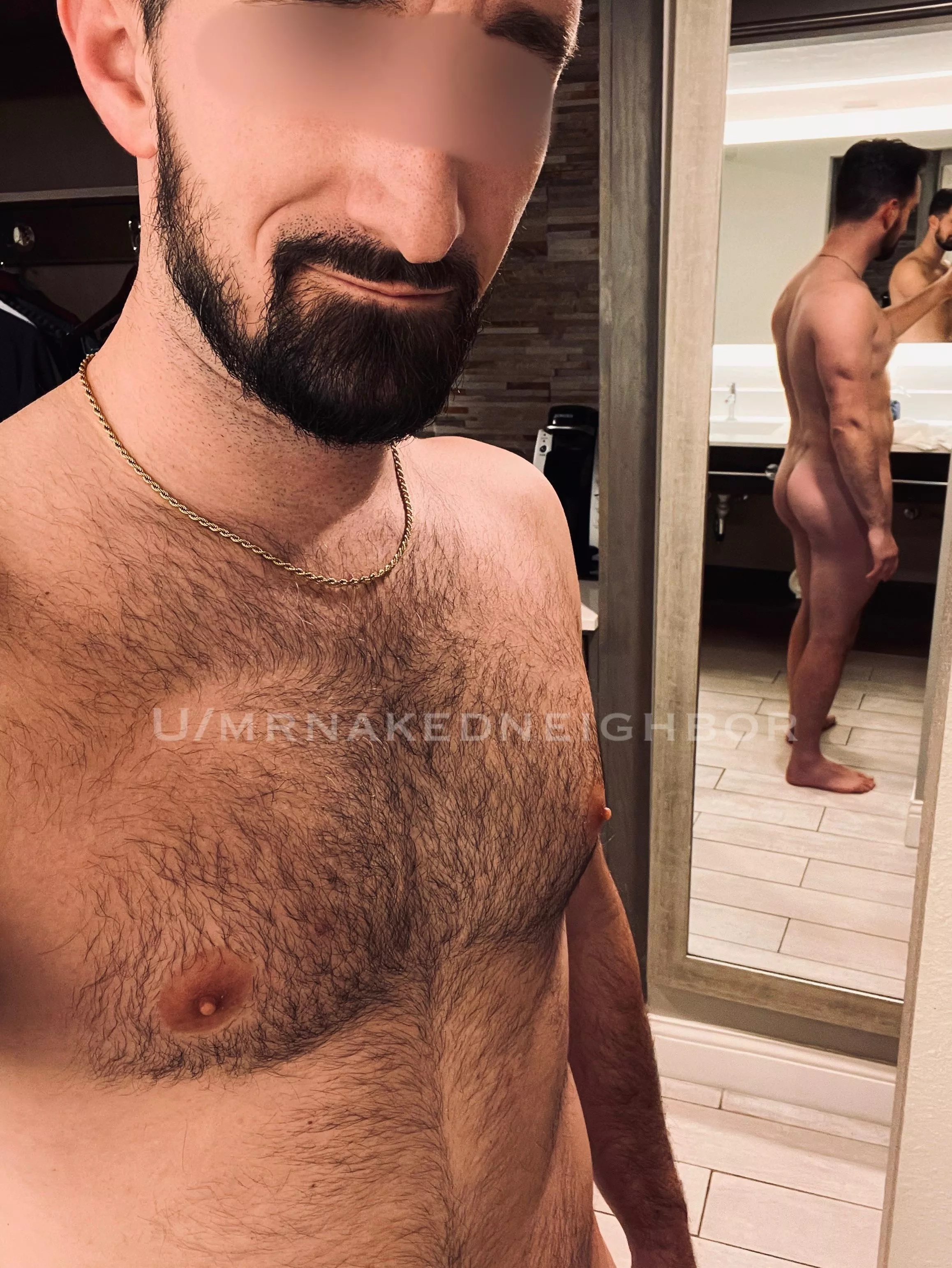 Close up on the beard with a little surprise at the back