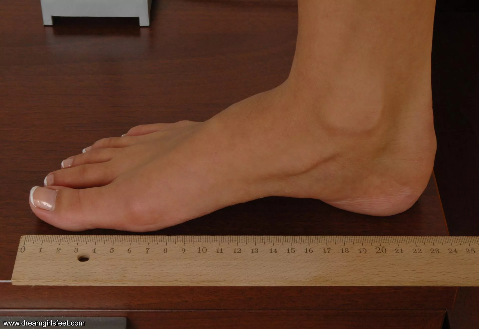 Cute feet with french pedicure