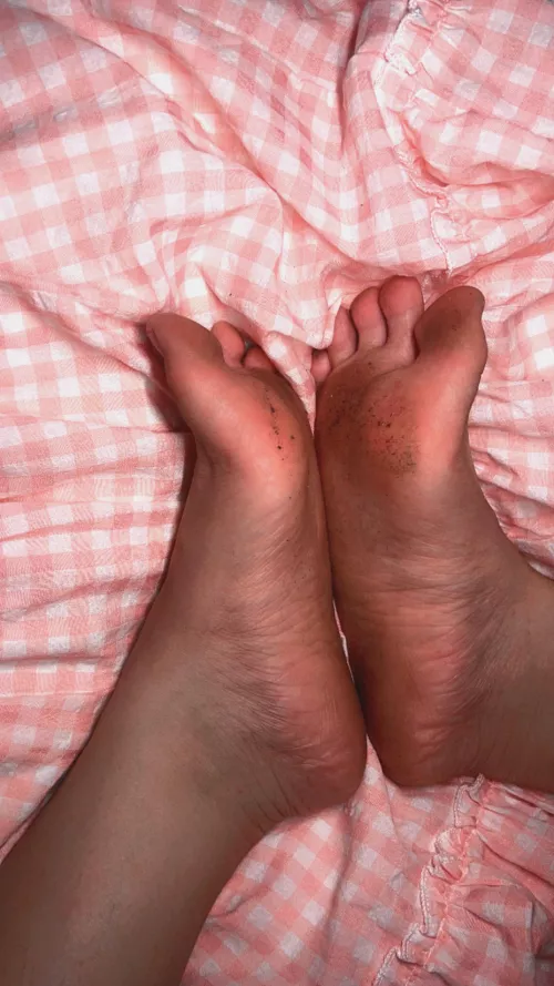 Dirty feet at a picnic 🧺💕 should I put my socks back on? Lol so dirty