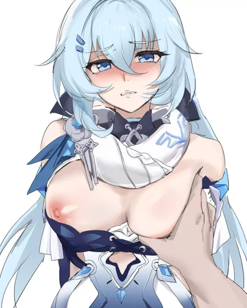 Disgusted Shigure Kira Boob Grab [Honkai Impact 3rd]