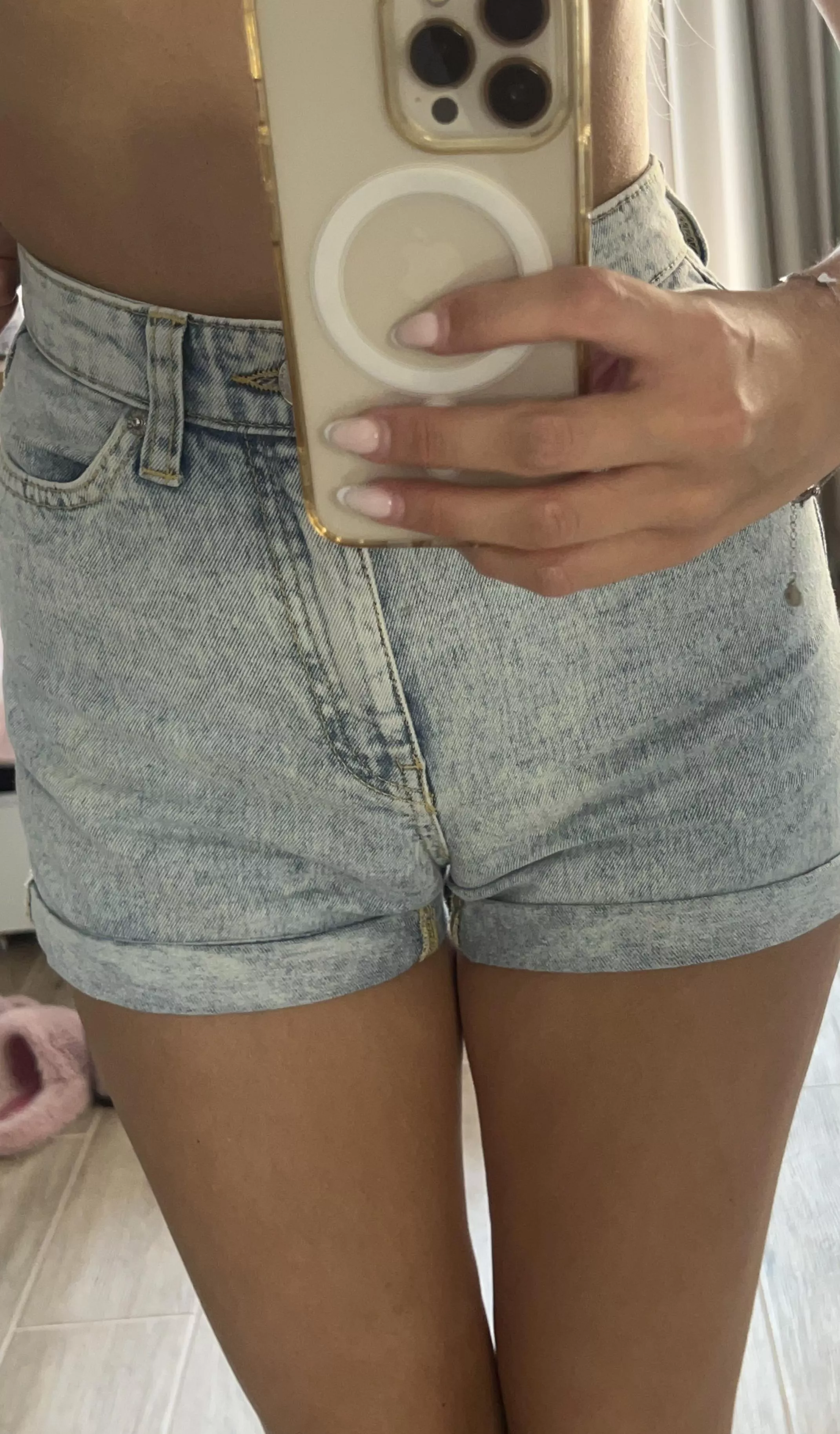 Do you want to feel my camel toe with your fingers or tongue