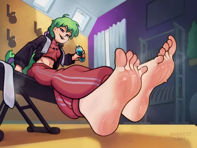 Ellie resting after a long day of training (wardeotart) [Talalios OC]